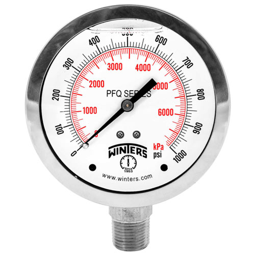 PFQ STAINLESS STEEL LIQUID FILLED PRESSURE GAUGE / PFQ-LF LEAD FREE SS LIQUID FILLED PRESSURE GAUGE-image